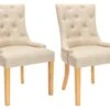 Lot De 2 Chaises JOLIA - Tissu Et Pieds Bois - Beige -Deco.fr Soldes Boutique chaise 427095