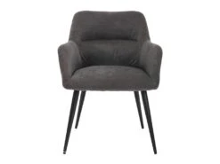 Lot De 6 Chaises - Avec Accoudoirs - Tissu Et Métal - Gris - HEKA 14 Lot De 6 Chaises - Avec Accoudoirs - Tissu Et Métal - Gris - HEKA -Deco.fr Soldes Boutique chaise 431213