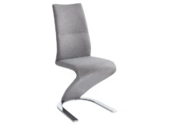 Lot De 2 Chaises ENIO - Tissu Et Métal - Gris -Deco.fr Soldes Boutique chaise 438569
