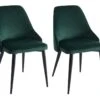 Lot De 2 Chaises - Velours Et Métal - Vert - EZRA 17 Lot De 2 Chaises - Velours Et Métal - Vert - EZRA -Deco.fr Soldes Boutique chaise 439819