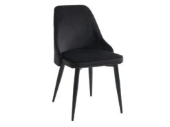 Lot De 2 Chaises - Velours Et Métal - Noir - EZRA -Deco.fr Soldes Boutique chaise 439845