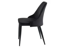 Lot De 2 Chaises - Velours Et Métal - Noir - EZRA -Deco.fr Soldes Boutique chaise 439847