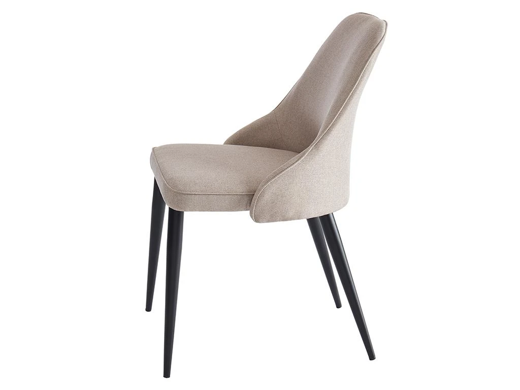 Lot De 2 Chaises EZRA - Tissu Et Métal - Crème 5 Lot De 2 Chaises EZRA - Tissu Et Métal - Crème – Image 5