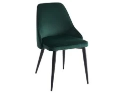Lot De 6 Chaises - Velours Et Métal - Vert - EZRA 11 Lot De 6 Chaises - Velours Et Métal - Vert - EZRA -Deco.fr Soldes Boutique chaise 439881