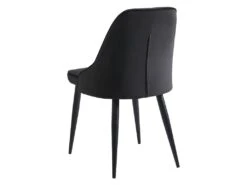 Lot De 6 Chaises - Velours Et Métal - Noir - EZRA -Deco.fr Soldes Boutique chaise 439913