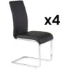 Lot De 4 Chaises LIRICA - Simili Noir