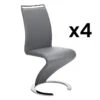 Lot De 4 Chaises TWIZY - Simili Gris -Deco.fr Soldes Boutique chaise 452199