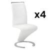 Lot De 4 Chaises TWIZY - Simili Blanc -Deco.fr Soldes Boutique chaise 452211