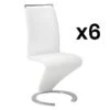 Lot De 6 Chaises TWIZY - Simili Blanc -Deco.fr Soldes Boutique chaise 452225