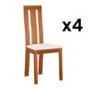 Lot De 4 Chaises DOMINGO - Hêtre Massif Chêne -Deco.fr Soldes Boutique chaise 452281