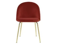 Lot De 2 Chaises - Velours Et Métal Doré - Terracotta - MELBOURNE 11 Lot De 2 Chaises - Velours Et Métal Doré - Terracotta - MELBOURNE -Deco.fr Soldes Boutique chaise 452379