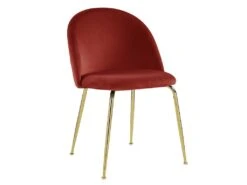 Lot De 2 Chaises - Velours Et Métal Doré - Terracotta - MELBOURNE 12 Lot De 2 Chaises - Velours Et Métal Doré - Terracotta - MELBOURNE -Deco.fr Soldes Boutique chaise 452385