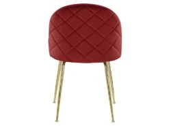 Lot De 6 Chaises - Velours Et Métal Doré - Terracotta - MELBOURNE -Deco.fr Soldes Boutique chaise 452415