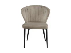 Lot De 6 Chaises CRUSTI - Velours Et Métal - Beige -Deco.fr Soldes Boutique chaise 453071