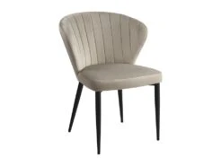 Lot De 6 Chaises CRUSTI - Velours Et Métal - Beige -Deco.fr Soldes Boutique chaise 453075