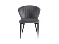 Lot De 6 Chaises CRUSTI - Velours Et Métal - Gris -Deco.fr Soldes Boutique chaise 453615