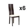 Lot De 6 Chaises SALENA - Hêtre Massif Wengé 10 Lot De 6 Chaises SALENA - Hêtre Massif Wengé -Deco.fr Soldes Boutique chaise 480295