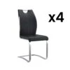 Lot De 4 Chaises WINCH - Simili Noir & Blanc - Pieds En Métal Chromé 14 Lot De 4 Chaises WINCH - Simili Noir & Blanc - Pieds En Métal Chromé -Deco.fr Soldes Boutique chaise 480303
