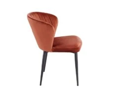 Lot De 2 Chaises CRUSTI - Velours Et Métal - Terracotta -Deco.fr Soldes Boutique chaise 480485