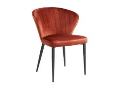 Lot De 6 Chaises CRUSTI - Velours Et Métal - Terracotta -Deco.fr Soldes Boutique chaise 480497