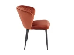 Lot De 6 Chaises CRUSTI - Velours Et Métal - Terracotta -Deco.fr Soldes Boutique chaise 480505