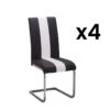 Lot De 4 Chaises En Simili TRINITY De Pascal MORABITO - Simili - Noir & Blanc -Deco.fr Soldes Boutique chaise 483959