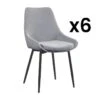 Lot De 6 Chaises MASURIE - Tissu - Gris 11 Lot De 6 Chaises MASURIE - Tissu - Gris -Deco.fr Soldes Boutique chaise 491683