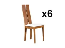 Lot De 6 Chaises SALENA - Hêtre Massif Coloris Chêne