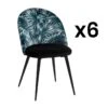 Lot De 6 Chaises PALMERA - Tissu Et Métal - Effet Velours - Motif Palmier 15 Lot De 6 Chaises PALMERA - Tissu Et Métal - Effet Velours - Motif Palmier -Deco.fr Soldes Boutique chaise 491753