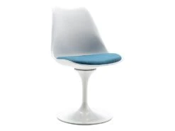 Chaise En Polypropylène, Tissu Et Métal - Bleu Et Blanc - XAFY