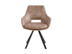 Lot De 2 Chaises Avec Accoudoirs - Velours Et Métal - Beige - KELINE 9 Lot De 2 Chaises Avec Accoudoirs - Velours Et Métal - Beige - KELINE -Deco.fr Soldes Boutique chaise 506995