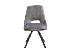 Lot De 6 Chaises - Velours Et Métal - Gris - KELINE 10 Lot De 6 Chaises - Velours Et Métal - Gris - KELINE -Deco.fr Soldes Boutique chaise 507103