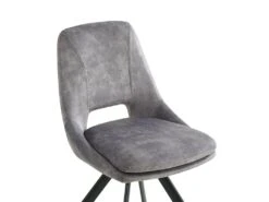 Lot De 6 Chaises - Velours Et Métal - Gris - KELINE 14 Lot De 6 Chaises - Velours Et Métal - Gris - KELINE -Deco.fr Soldes Boutique chaise 507113