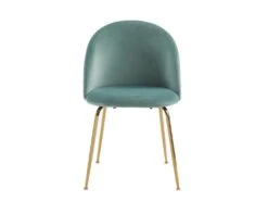 Lot De 6 Chaises - Velours Et Métal Doré - Vert Sauge - MELBOURNE -Deco.fr Soldes Boutique chaise 6603049