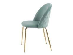 Lot De 6 Chaises - Velours Et Métal Doré - Vert Sauge - MELBOURNE -Deco.fr Soldes Boutique chaise 6603055