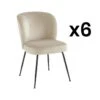 Lot De 6 Chaises En Velours Et Métal - Beige - POLPONA De Pascal MORABITO 15 Lot De 6 Chaises En Velours Et Métal - Beige - POLPONA De Pascal MORABITO -Deco.fr Soldes Boutique chaise 6840285
