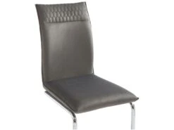 Lot De 2 Chaises En Velours Et Métal Chromé - Gris - OMANIANE -Deco.fr Soldes Boutique chaise 6950943