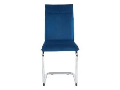Lot De 2 Chaises En Velours Et Métal Chromé - Bleu - OMANIANE 8 Lot De 2 Chaises En Velours Et Métal Chromé - Bleu - OMANIANE -Deco.fr Soldes Boutique chaise 7002557