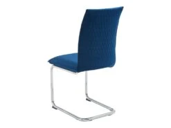 Lot De 6 Chaises En Velours Et Métal Chromé - Bleu - OMANIANE -Deco.fr Soldes Boutique chaise 7005689