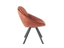 Lot De 2 Chaises Avec Accoudoirs En Velours Et Métal - Terracotta - BUSSELTON -Deco.fr Soldes Boutique chaise 7313857