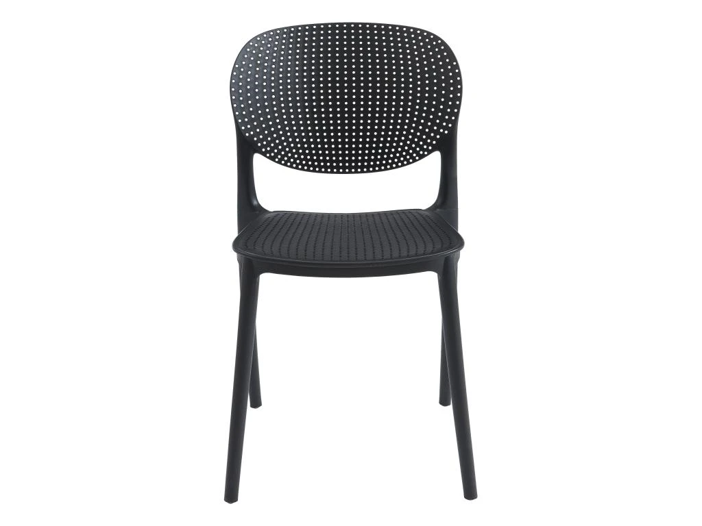 Lot De 2 Chaises Empilables En Polypropylène - Noir - CARETANE 4 Lot De 2 Chaises Empilables En Polypropylène - Noir - CARETANE – Image 4