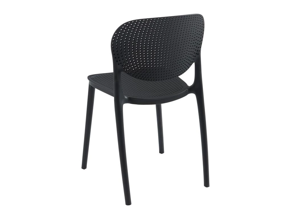 Lot De 2 Chaises Empilables En Polypropylène - Noir - CARETANE 6 Lot De 2 Chaises Empilables En Polypropylène - Noir - CARETANE – Image 6