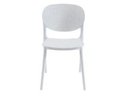 Lot De 2 Chaises Empilables En Polypropylène - Blanc - CARETANE -Deco.fr Soldes Boutique chaise 8123017