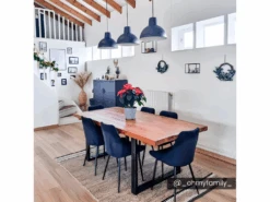 Lot De 2 Chaises - Velours Et Métal Noir - Bleu Nuit - MASURIE 11 Lot De 2 Chaises - Velours Et Métal Noir - Bleu Nuit - MASURIE -Deco.fr Soldes Boutique chaise 8739851