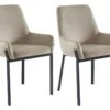 Lot De 2 Chaises Avec Accoudoirs En Velours Et Métal - Beige - CAROLONA De Pascal MORABITO 16 Lot De 2 Chaises Avec Accoudoirs En Velours Et Métal - Beige - CAROLONA De Pascal MORABITO -Deco.fr Soldes Boutique chaise 8740707
