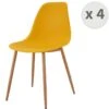 ESTER - Chaise Scandinave Curry Pieds Métal Bois (X4) -Deco.fr Soldes Boutique chaise 8936535