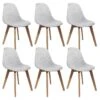 STYGN - Lot De 6 Chaises Avec Maille Grise 10 STYGN - Lot De 6 Chaises Avec Maille Grise -Deco.fr Soldes Boutique chaise 8936681