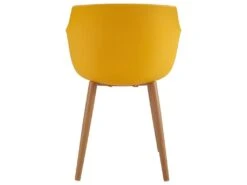 ANDREA - Chaise Scandinave Curry Pied Métal Effet Bois (x4) -Deco.fr Soldes Boutique chaise 8938545