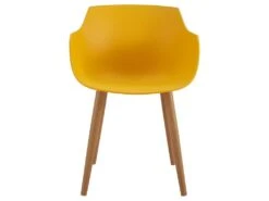 ANDREA - Chaise Scandinave Curry Pied Métal Effet Bois (x4) -Deco.fr Soldes Boutique chaise 8938549