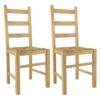 ORTA - Lot De 2 Chaises Naturelles Et Assises En Paille -Deco.fr Soldes Boutique chaise 8938683